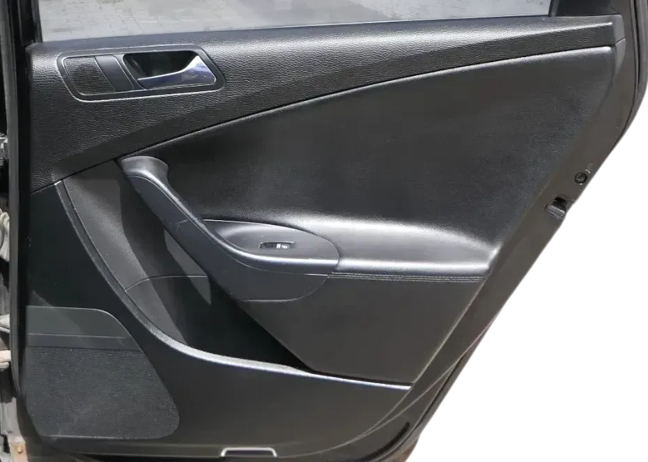 VW Passat 3C Variant Türverkleidung Verkleidung Tür hinten rechts Leder schwarz - Bild 1