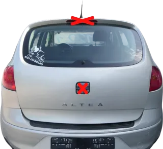 Seat Altea 5P Heckklappe mit Scheibe Klappe hinten gelb beige LS1R Kofferraumkla - Bild 1