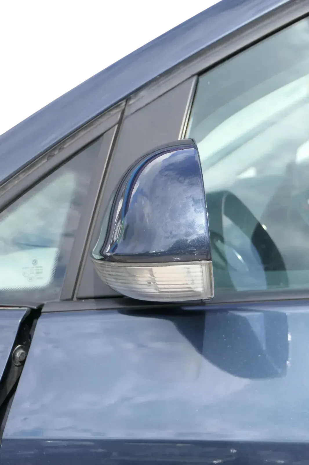 VW Golf 5+6 5M1 Plus elektrischer Spiegel Außenspiegel links blau LC5F Glas - Bild 1