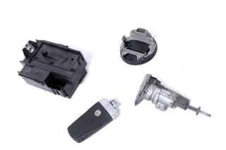 VW Passat 3C Zündschloß Schloß Zündung 1x Schlüssel 3C0905843 Q R Türschloß ## - Bild 3
