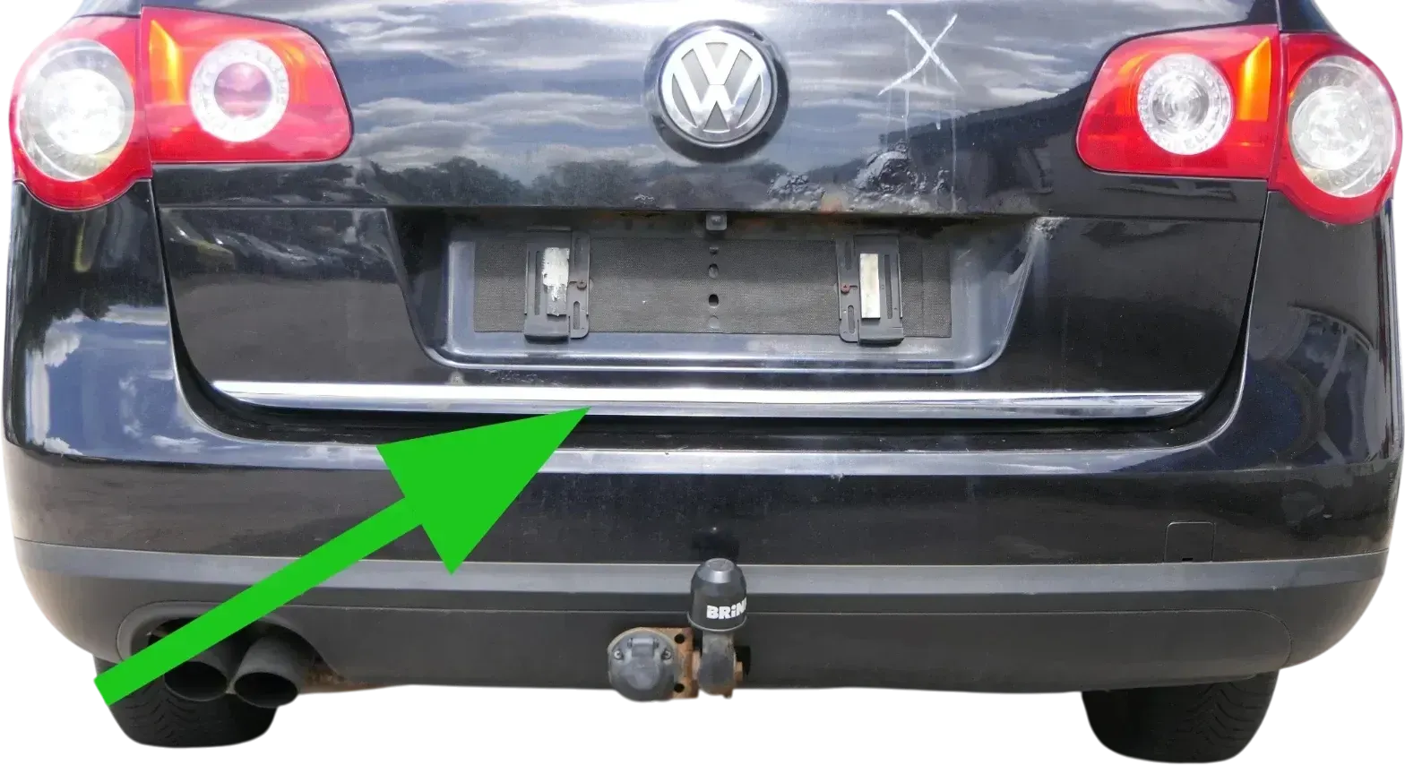 VW Passat 3C B6 Kombi Leiste Zierleiste an Heckklappe hinten chrom silber - Bild 1