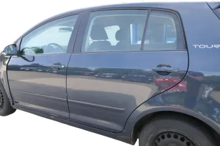 VW Golf Plus 5M Tür hinten links blau grau LC5F - mit Rahmen Türblatt - Bild 3