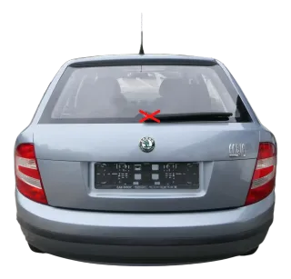 Fabia 6Y6 Schrägheck Heckklappe Kofferraumklappe hinten grau LF7U Scheibe - Bild 1