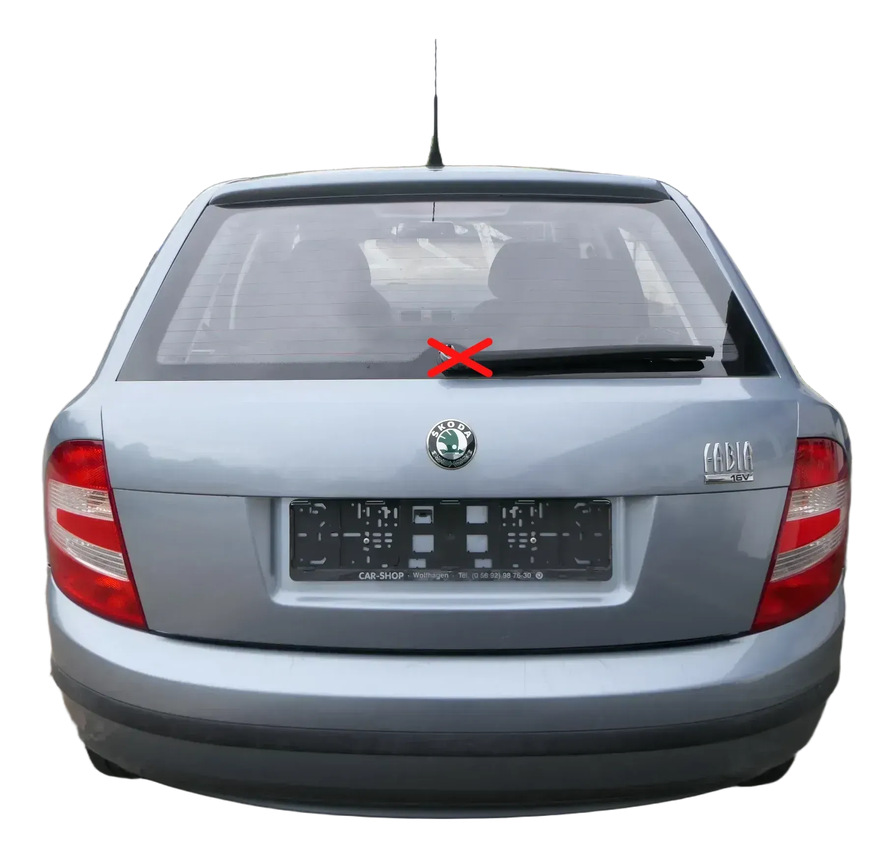 Fabia 6Y6 Schrägheck Heckklappe Kofferraumklappe hinten grau LF7U Scheibe - Bild 1