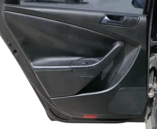VW Passat 3C Variant Türverkleidung Verkleidung Tür hinten links Leder schwarz - Bild 1