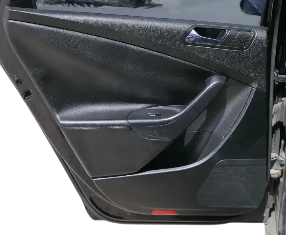 VW Passat 3C Variant Türverkleidung Verkleidung Tür hinten links Leder schwarz - Bild 1
