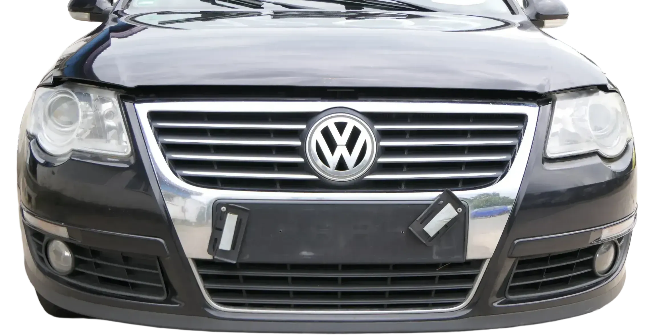 VW Passat 3C Kombi Stoßstange vorne Stoßfänger schwarz LC9X +Grill - Bild 1