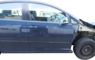 VW Golf Plus 5M Tür vorne rechts Beifahrertür blau LC5F grau Türblatt + Rahmen - Bild 1
