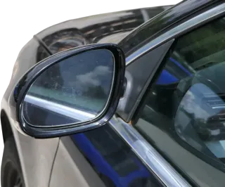 Passat 3C elektrischer Spiegel Außenspiegel links mit Glas Blinke schwarz LC9X - Bild 2
