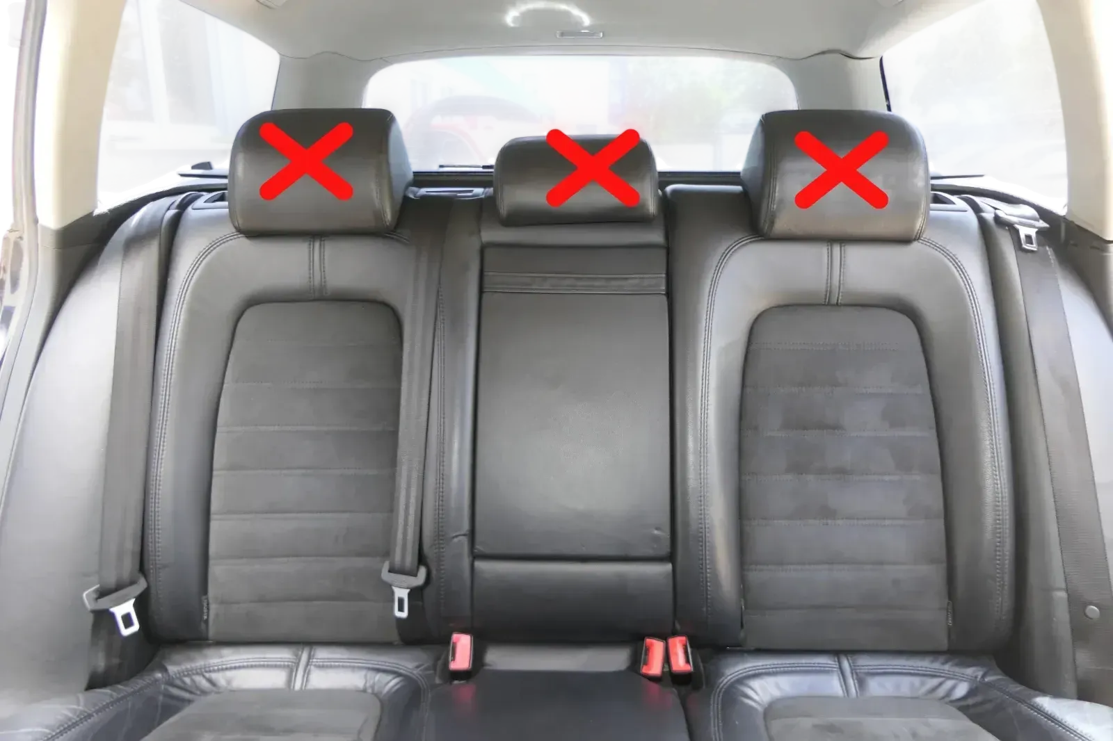 Passat 3C B6 Kombi Sitz Rückbank Sitzfläche Sitze schwarz Rücksitz Leder alcanta - Bild 1