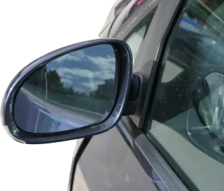 VW Golf 5+6 5M1 Plus elektrischer Spiegel Außenspiegel links blau LC5F Glas - Bild 6