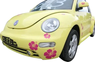 New Beetle 9C Stoßstange vorne Stoßfänger vorn gelb LD1B mit Nebelscheinwerfer - Bild 9