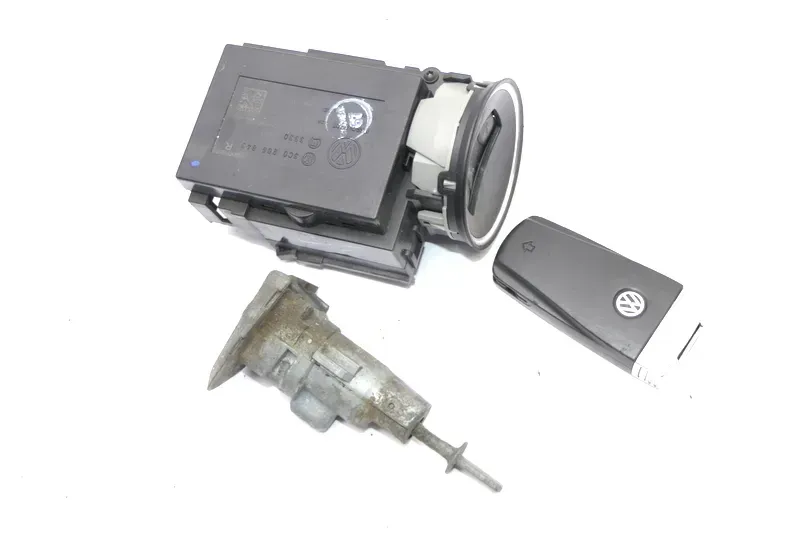 VW Passat 3C Zündschloß Schloß Zündung 1x Schlüssel 3C0905843 Q R Türschloß ## - Bild 1