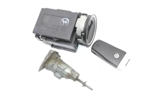VW Passat 3C Zündschloß Schloß Zündung 1x Schlüssel 3C0905843 Q R Türschloß ##