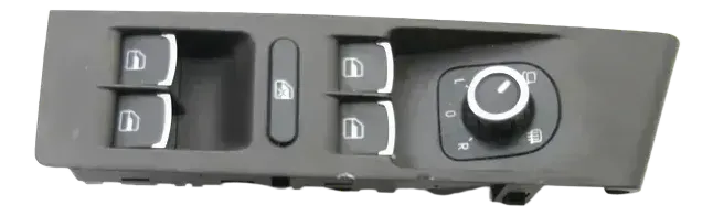 VW Passat 3C B7 Schalter elektrische Fensterheber 3C1867171B 4 Fach links braun - Bild 1