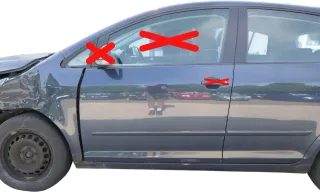 VW Golf Plus 5M Türblatt Tür vorne links Fahrertür blau LC5F Türblatt +Rahmen - Bild 1