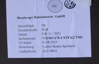 VW Crafter MAN TGE Teppich Innenraumteppich Innen Bodenbelag hinten Fußboden - Bild 7