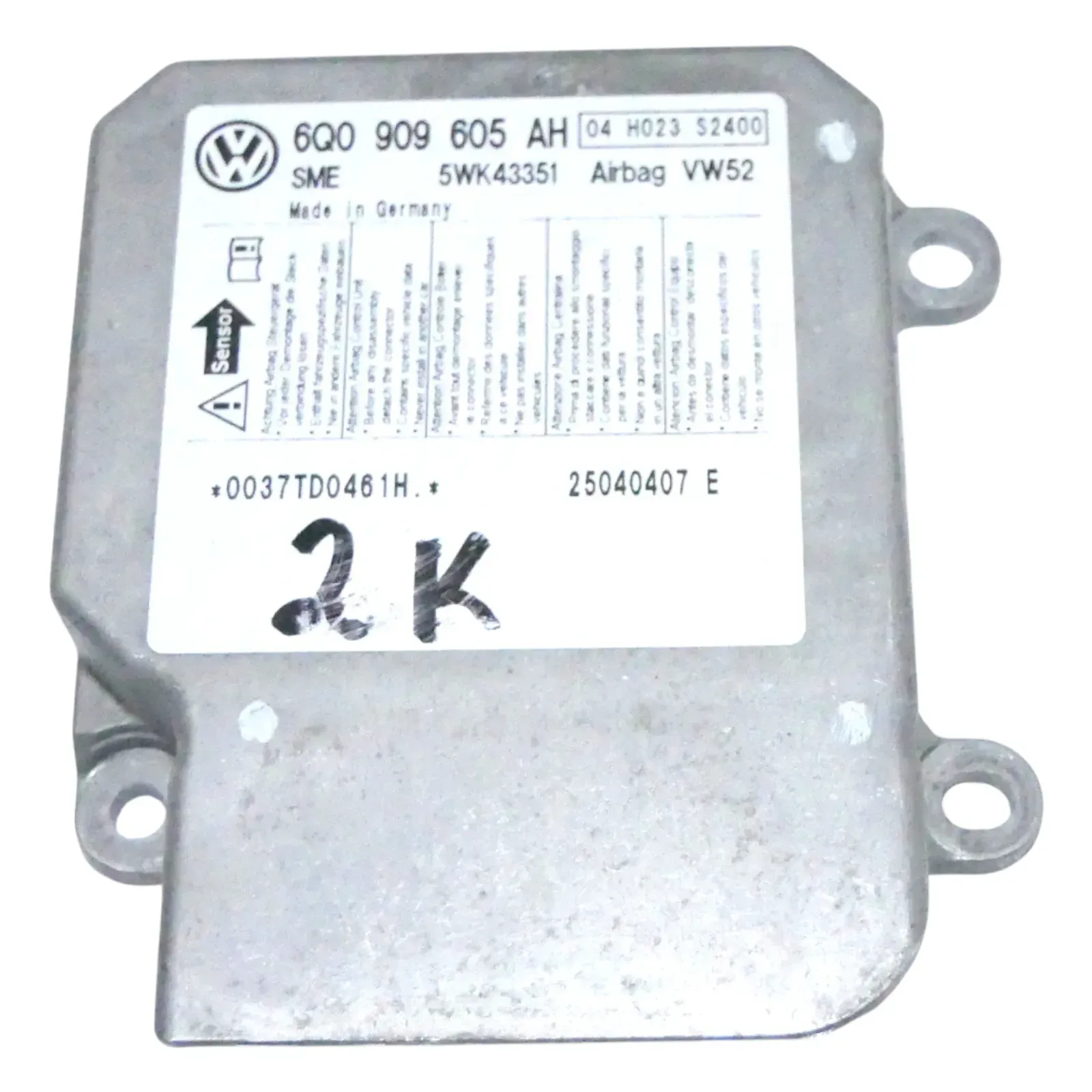 VW Caddy 2K Octavia Steuergerät Airbag Airbagsteuergerät 6Q0909605AH 04 H023 S24 - Bild 1