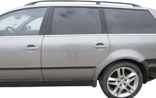 VW Passat 3B 3BG Kombi Variant Tür hinten links grau LD7W + Scheibe - Bild 1