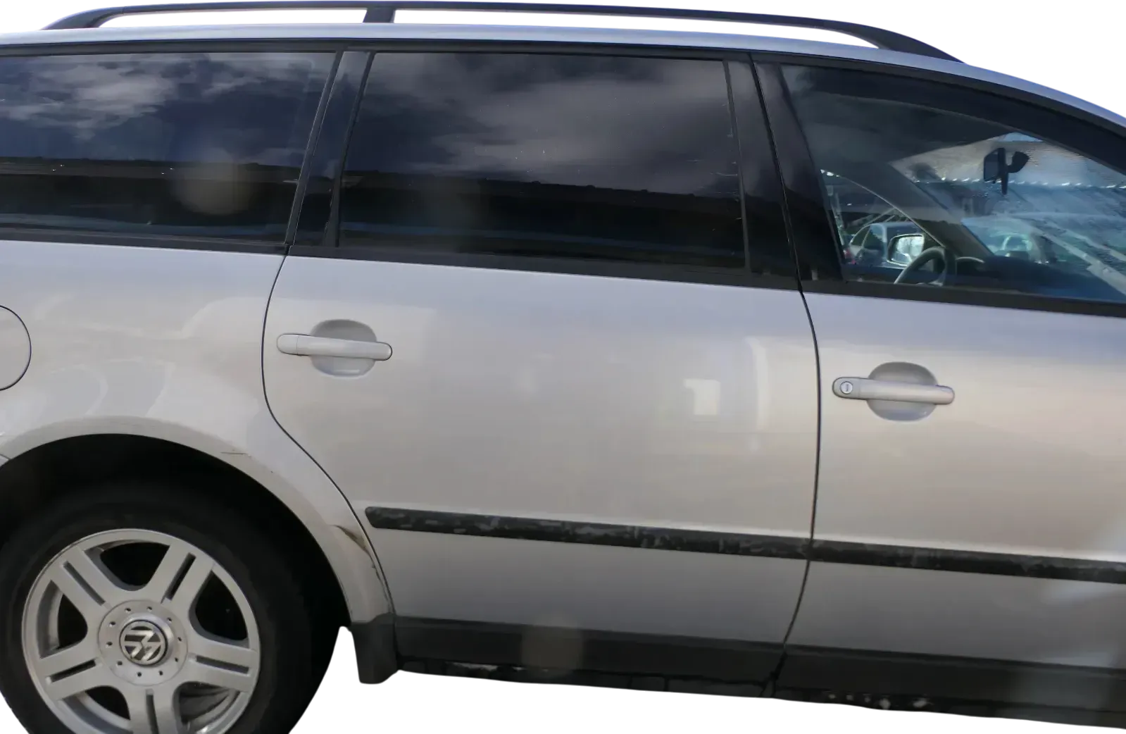 VW Passat 3B 3BG 3B6 Kombi Avant Tür hinten rechts mit Scheibe grau silber LB7Z - Bild 1