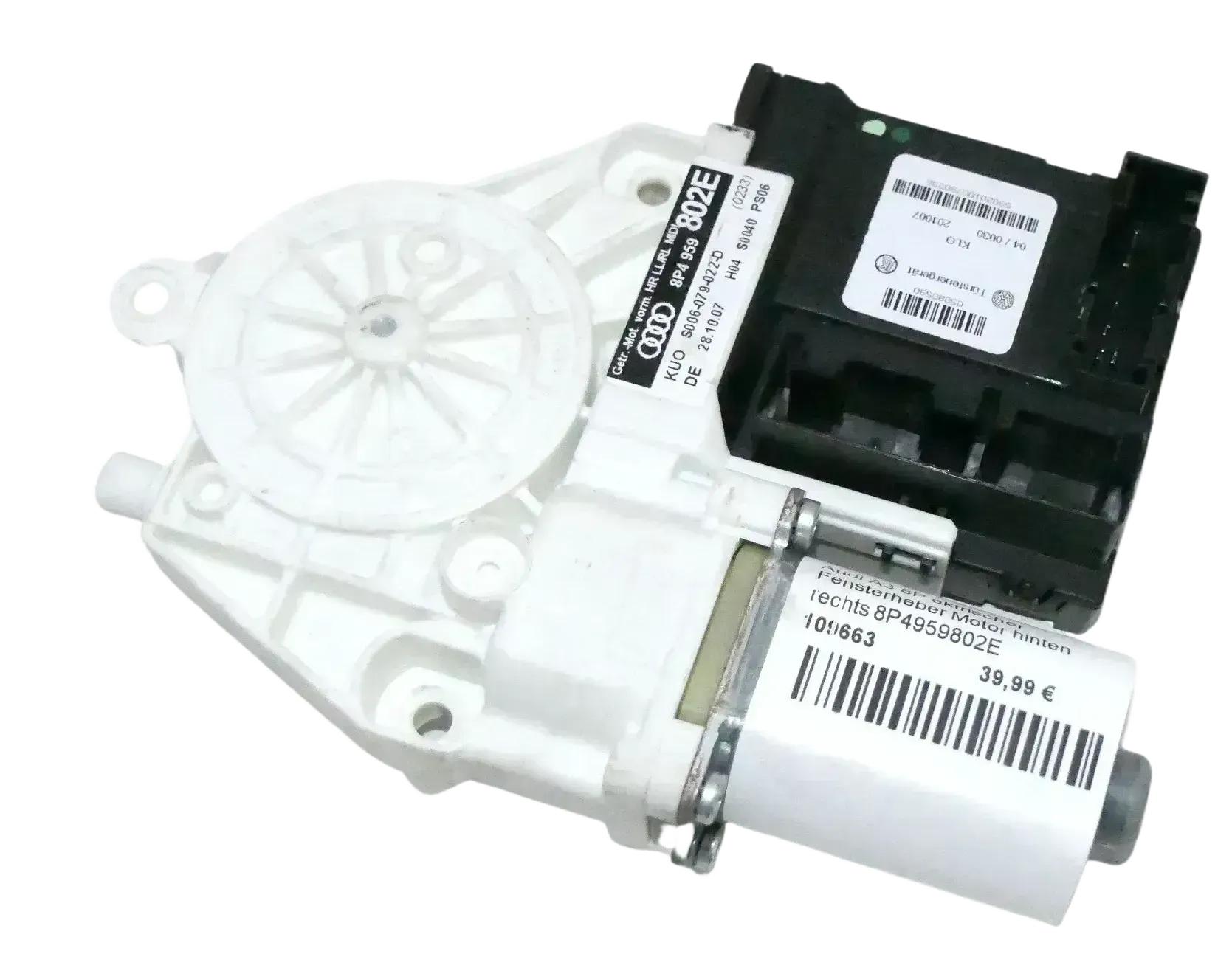 Audi A3 8P ektrischer Fensterheber Motor hinten rechts 8P4959802E 8P4959802F - Bild 1