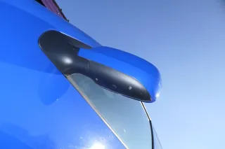 VW Golf 4 Bora elektrischer Spiegel vorne links Außenspiegel blau LW5Z & Glas - Bild 5