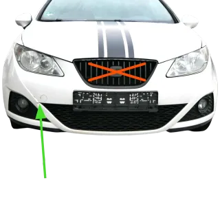 Seat Ibiza 6J Stoßstange Frontstoßstange vorne weiß LB9A 6J0807217H Spoiler - Bild 1