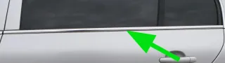 Superb 3U Leiste Zierleiste Tür hinten links chrom silber oben Fensterschachta - Bild 1