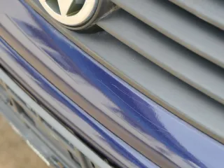 VW Polo 9N Stoßstange Frontstoßstange vorne blau LB5N - Bild 6