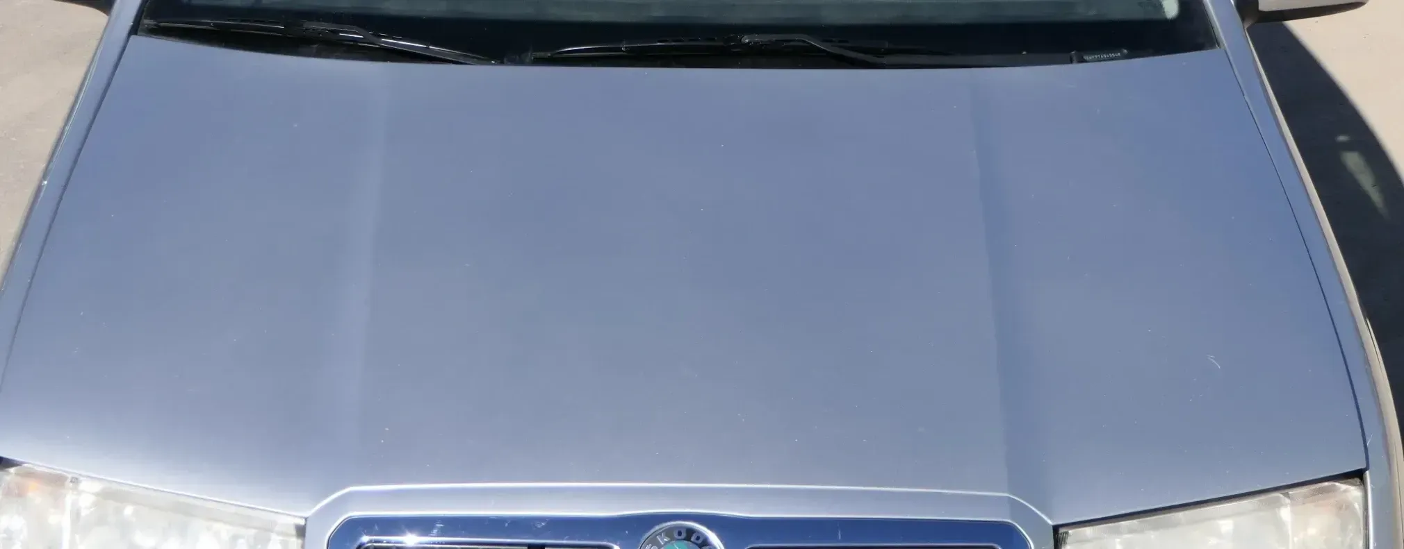 Skoda Fabia 6Y Motorhaube Klappe vorne grau LF7T silber vorn  (OHNEgrill!) - Bild 1
