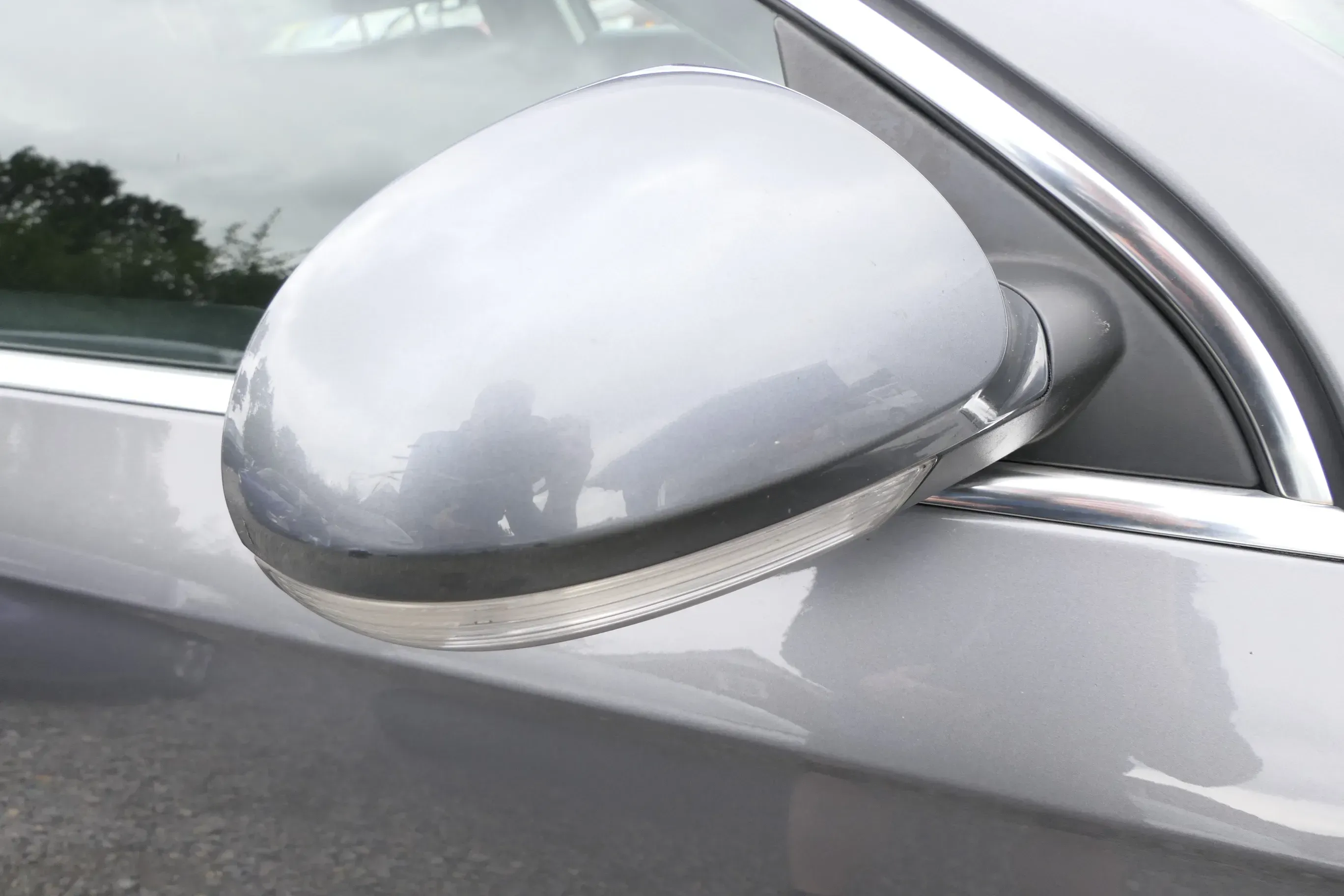 VW Passat 3C elektrischer Spiegel Außenspiegel rechts mit Glas Blinke grau LA7T - Bild 1