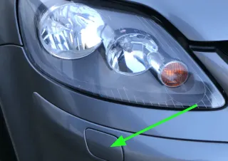 VW Golf Plus 5M Düse Scheinwerferreinigungsanlage SWR Kappe grau LA7T rechts - Bild 1