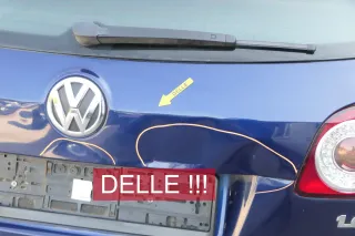 VW Golf Plus 5M 521 Heckklappe hinten Kofferraumklappe + Scheibe blau LD5Q DELLE - Bild 3