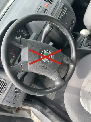 Fabia 6Y Lenkrad 4-Speichen 6Y0419091C E74 Leder Lederlenkrad -ohne Airbag - Bild 2