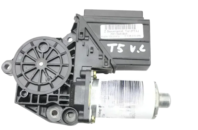 VW T5 elektrischer Fensterheber Motor vorne links 7H1959801 Steuergerät Tür - Bild 1