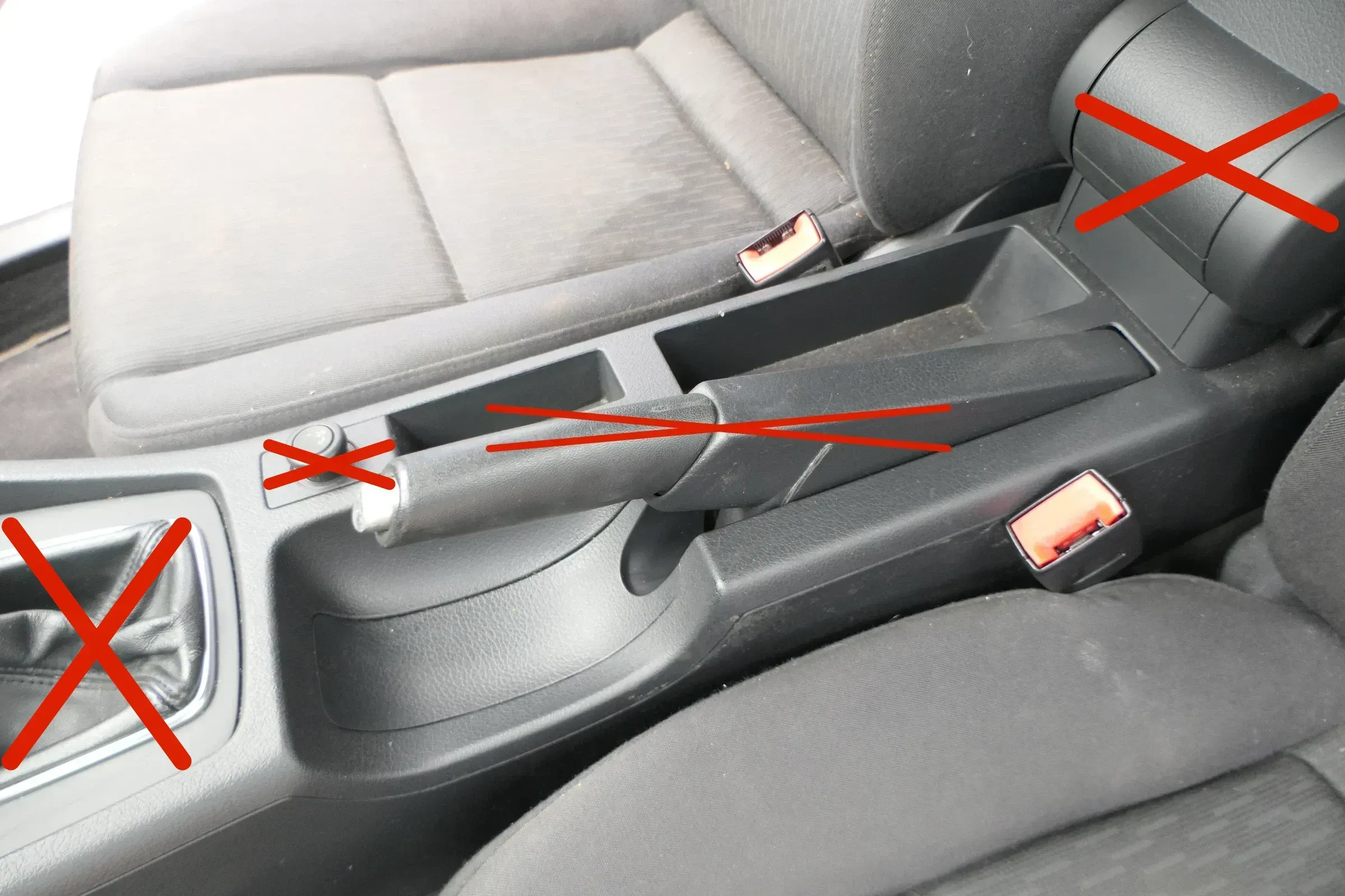 Audi A4 8E B6 B7 Mitteltunnel hinten Verkleidung um Handbremse Konsole schwarz - Bild 1
