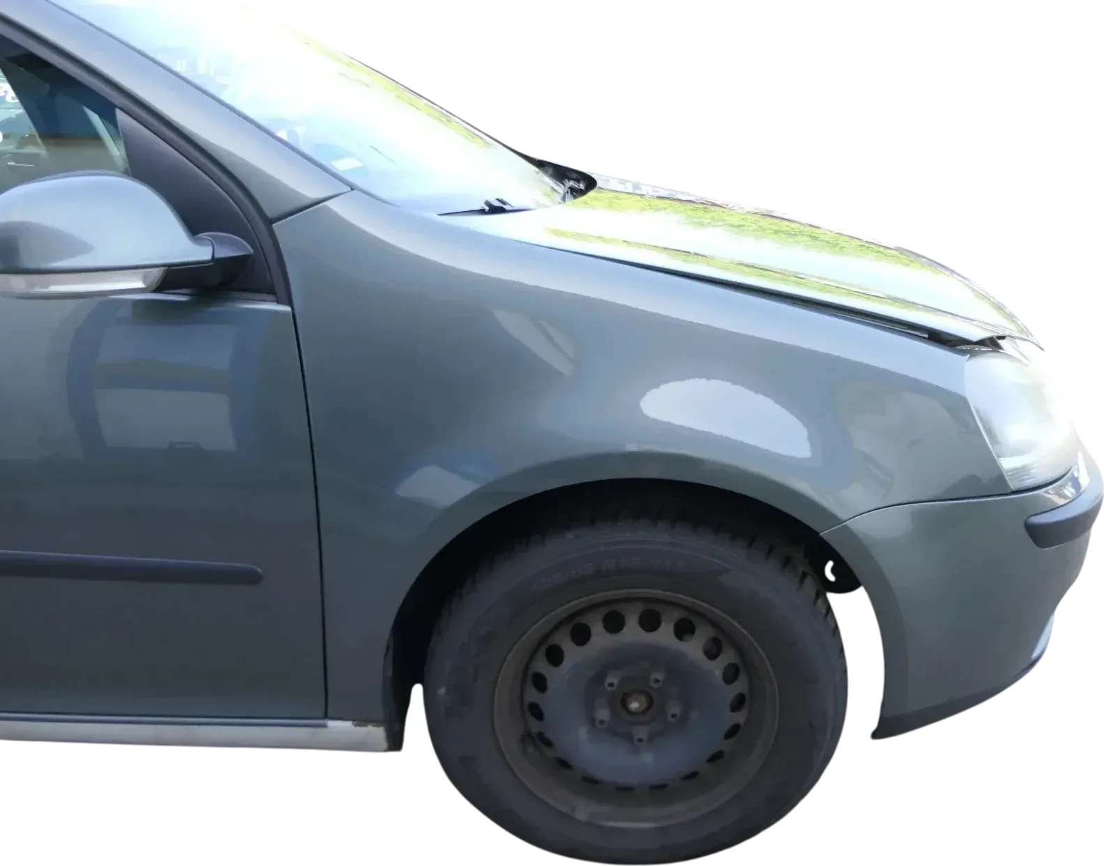 VW Golf 5 V 1K Kotflügel vorne rechts grau grün LA6Q - Bild 1