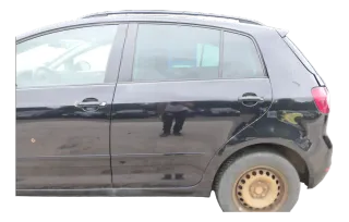 VW Golf Plus 5M Tür hinten links schwarz LC9X - mit Rahmen - Bild 1