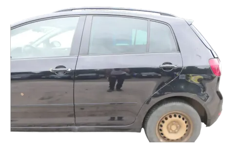 VW Golf Plus 5M Tür hinten links schwarz LC9X - mit Rahmen