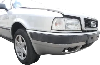 Audi 80 8C Stoßstange vorne Frontstoßstange Stoßfänger grau LY7T - Gitter - Bild 4