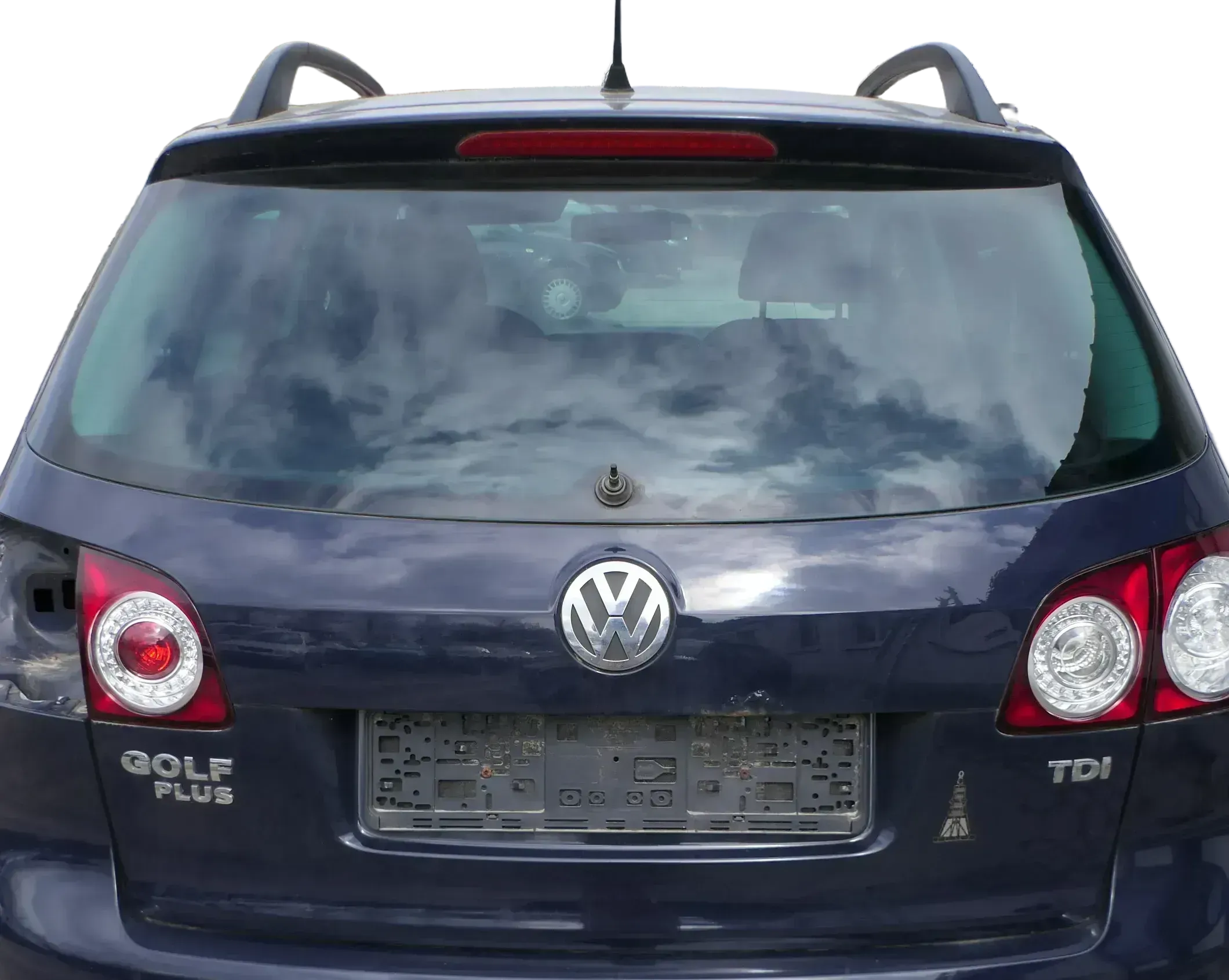 VW Golf Plus 5M Heckklappe hinten Kofferraumklappe Scheibe blau LA5G - Rost - Bild 1