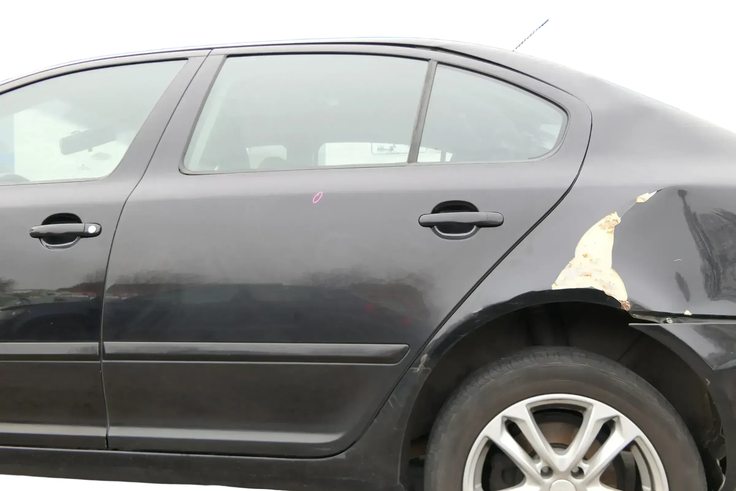 Skoda Octavia 1Z LIMOUSINE Tür hinten links schwarz LF9R (ohneAnbauteile) - Bild 1