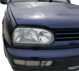 VW Golf 3 Grill Kühlergrill VW Zeichen Logo Grillleiste Leiste blau LC5L - Bild 2