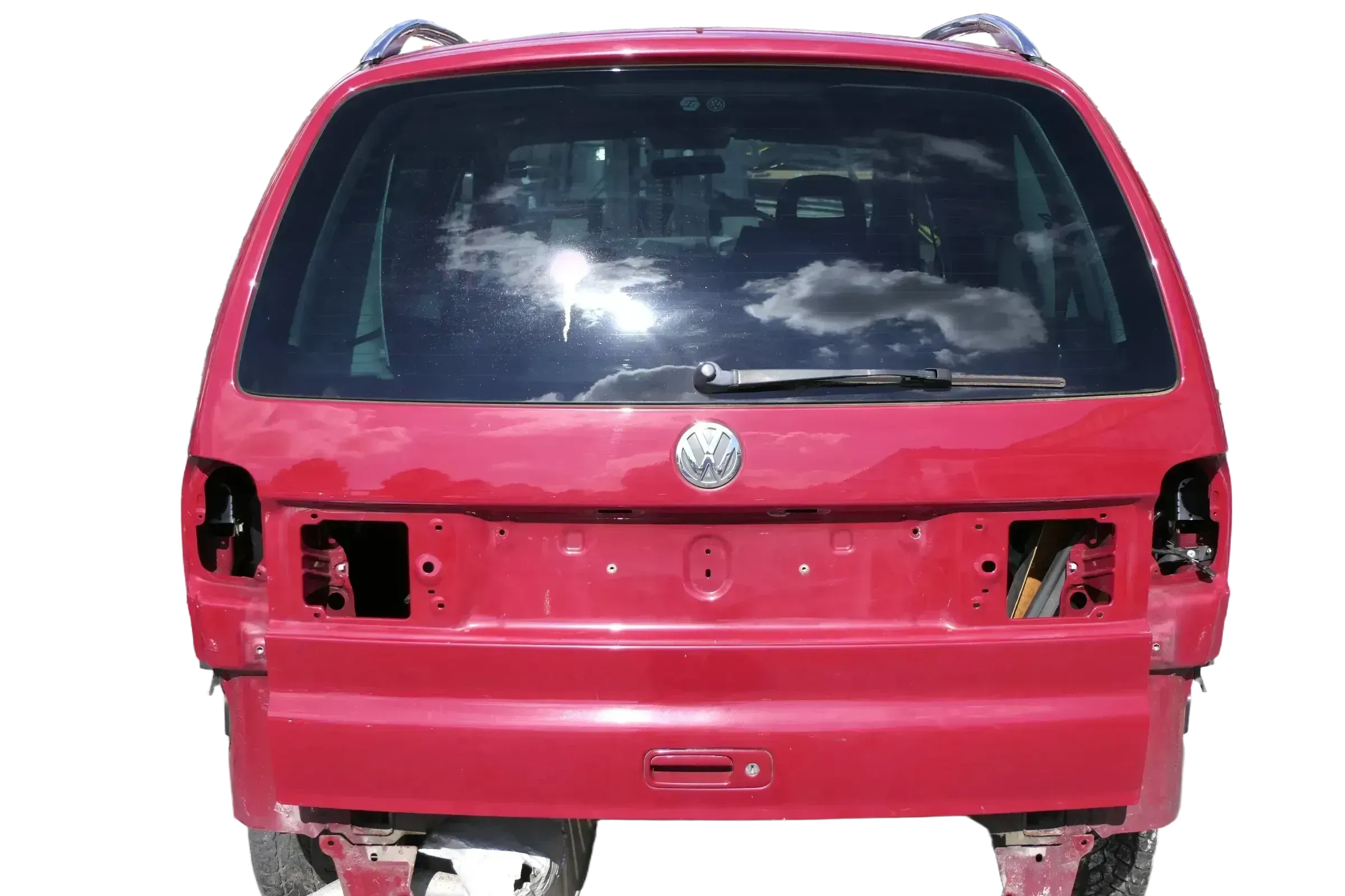 VW Sharan 7M 7M3 Heckklappe Scheibe  Klappe hinten ab Bj.2000 rot LK3A - Bild 1