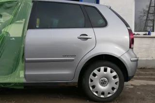 VW Polo 9N 9N3 Tür hinten links 4/5-Türer grau silber LA7R - ohne Anbauteile - Bild 1