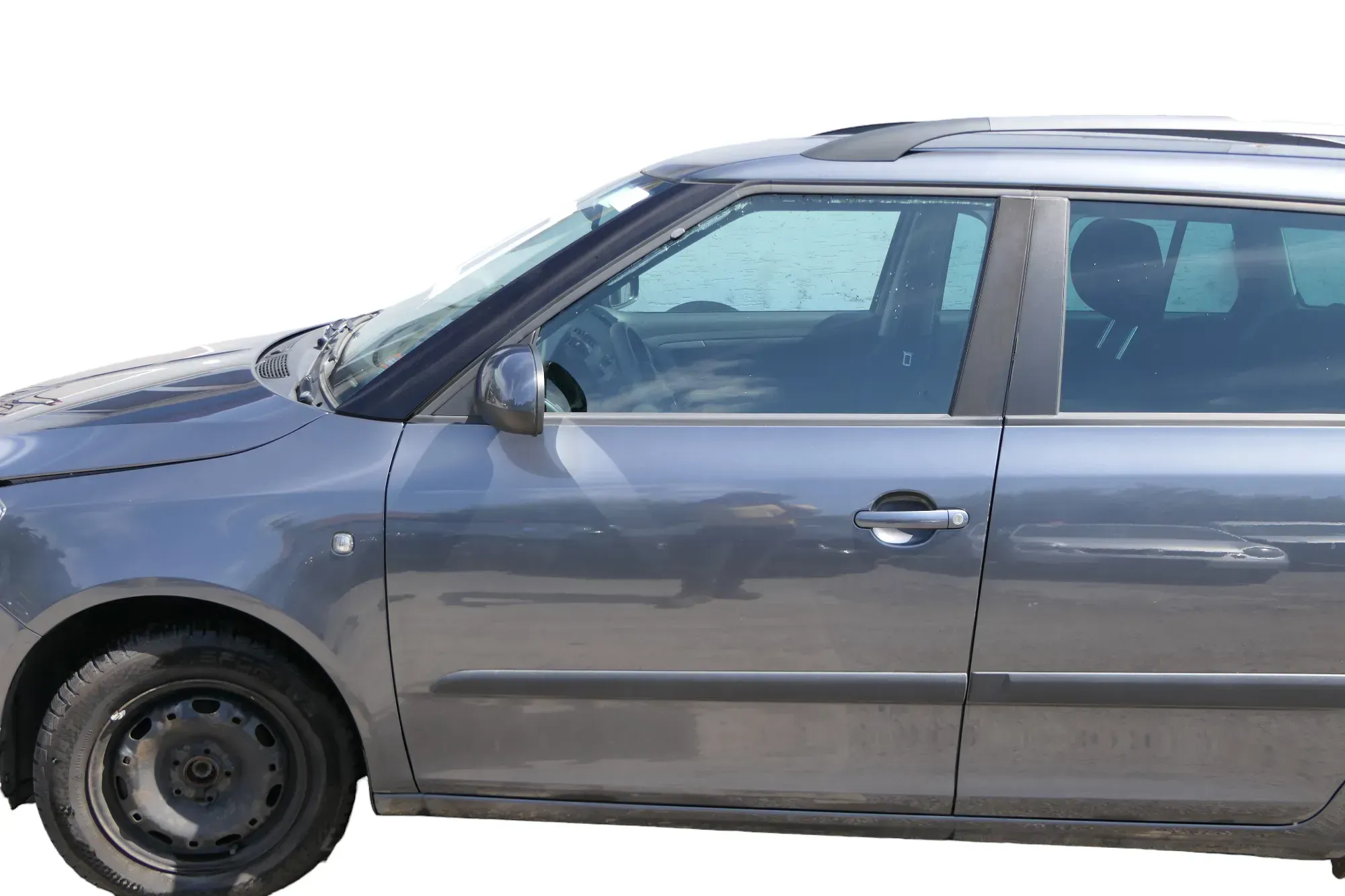 Fabia 5J Kombi + Limo Tür vorne links Fahrertür - grau LF8J -ohne Anbauteile - Bild 1