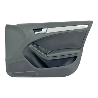 1x A4 8K B8 Türverkleidung Verkleidung Tür vorne rechts schwarz schwarz K- Leder - Bild 1