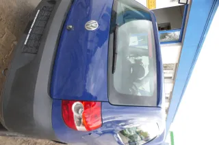VW Fox 5Z Heckklappe Kofferraumklappe Klappe hinten + Scheibe blau LL5M - Bild 3