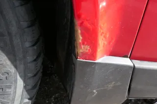 VW Passat 3B Kotflügel vorne links rot LY3D - Bild 6