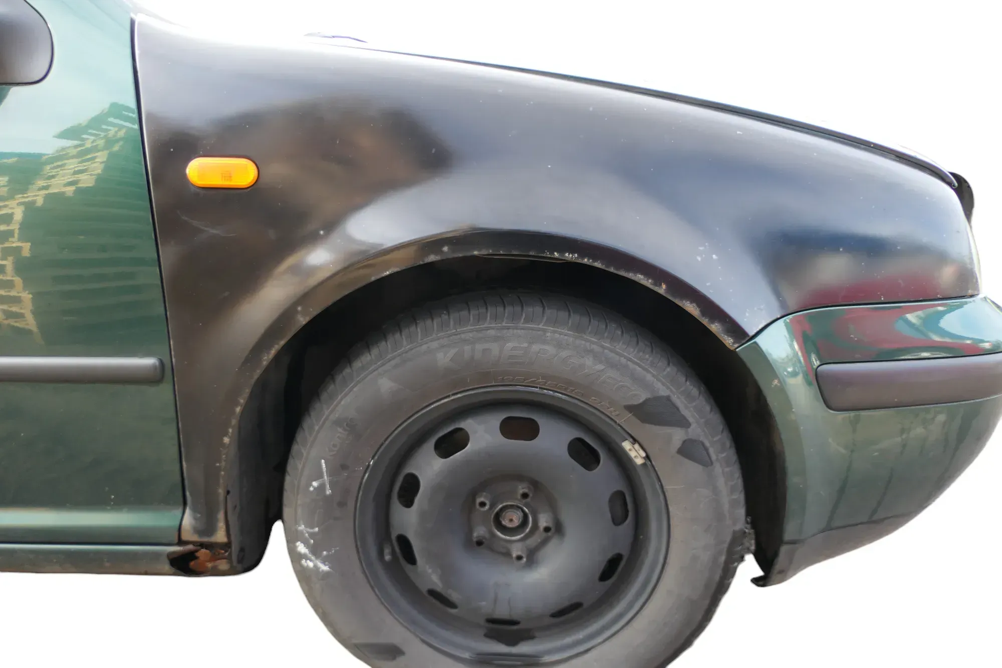 VW Golf 4 1J Kotflügel vorne rechts schwarz Rost - Bild 1